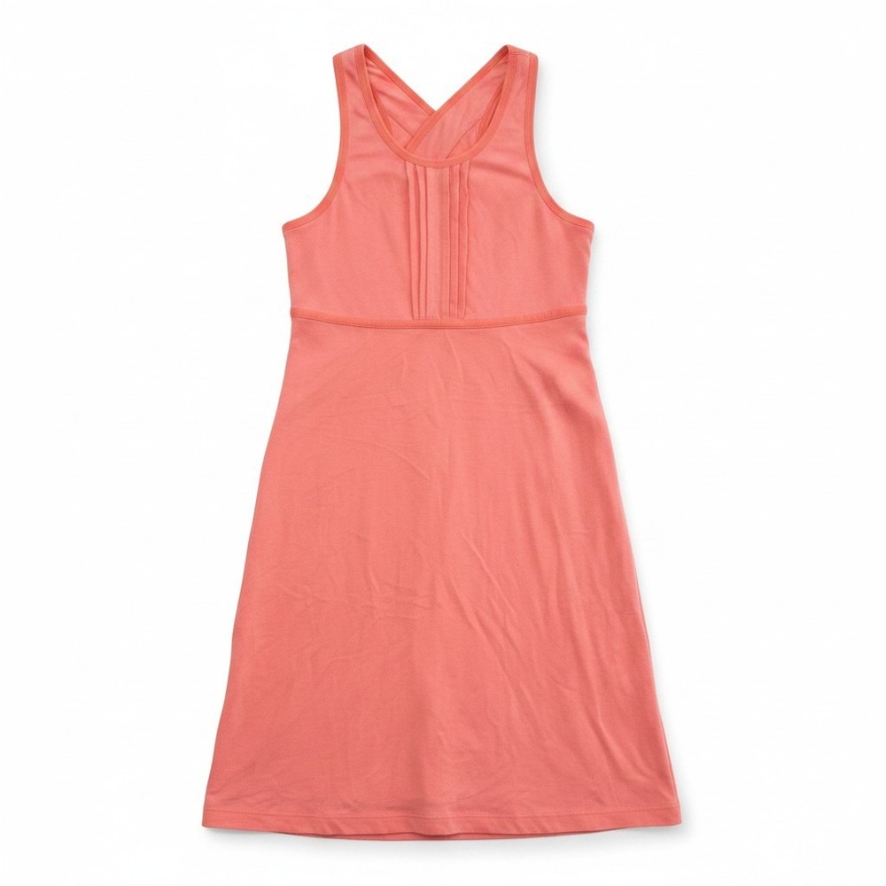 Title Nine Athletic Dress S Coral Pink Pleated Racerback Activewear Sporty
